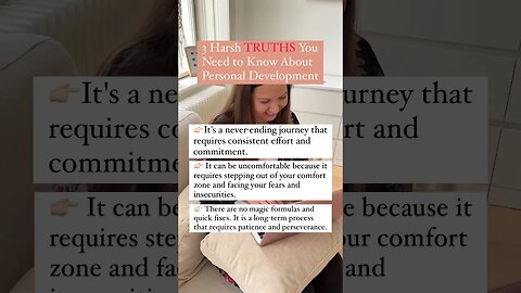 3 Harsh TRUTHS You Need to Know About Personal Development | #shorts