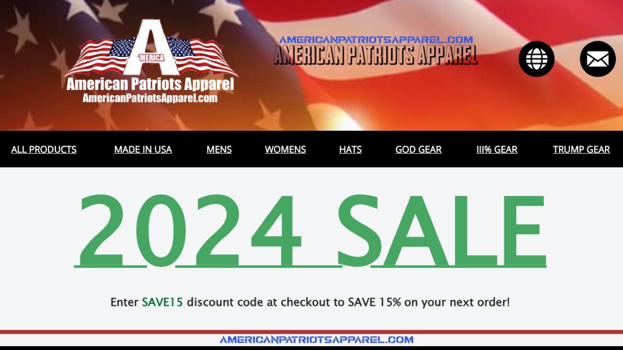 🇺🇸 American Patriots Apparel - 15% OFF 💰ALE!