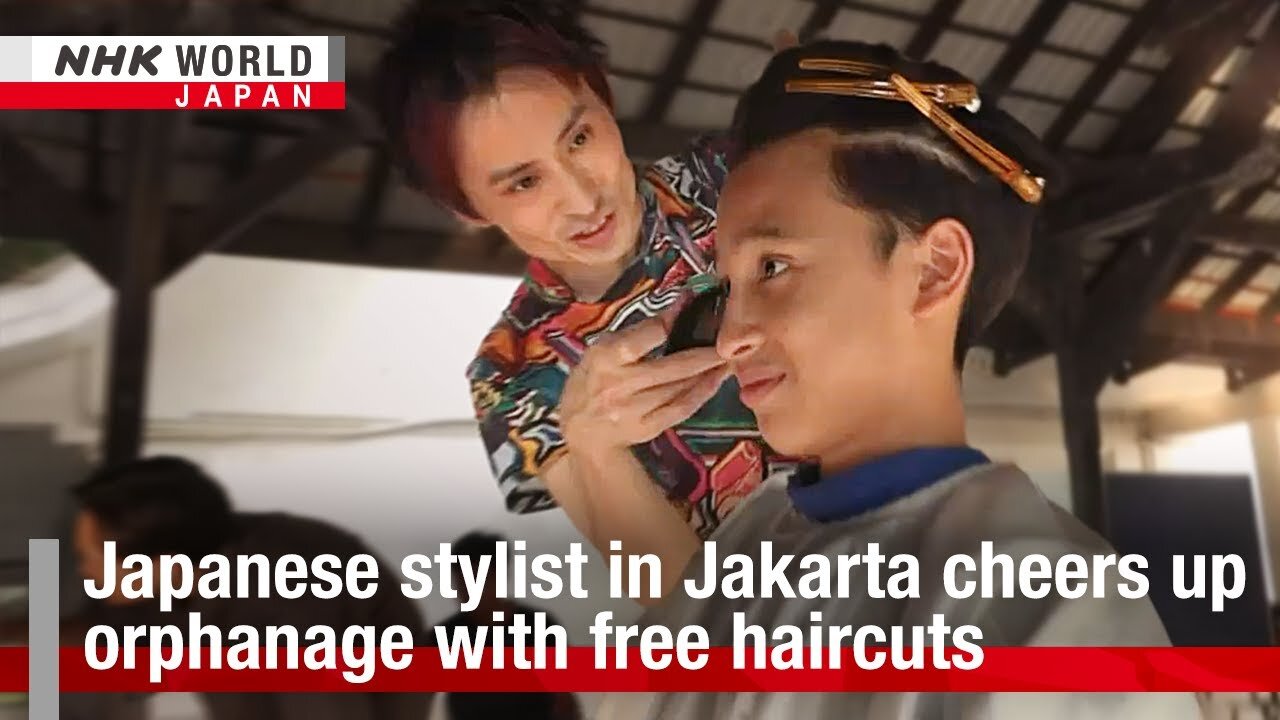 Japanese stylist in Jakarta cheers up orphanage with free haircutsーNHK WORLD-JAPAN NEWS