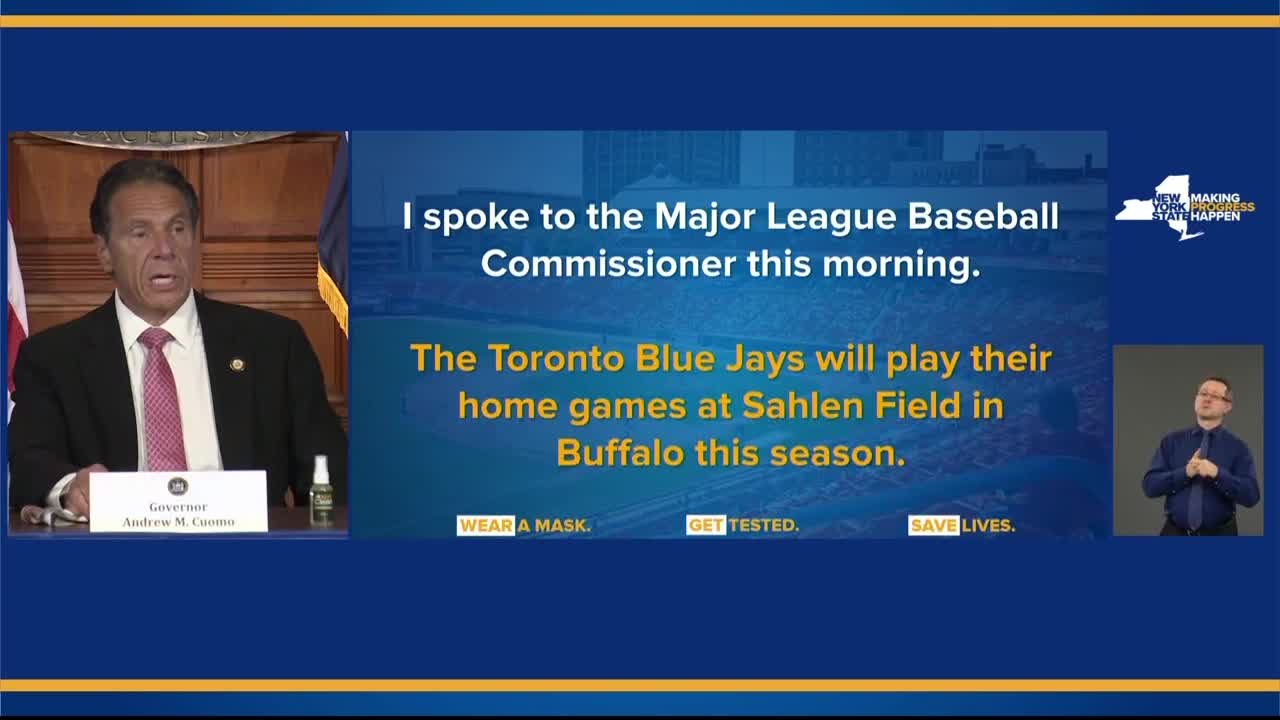 Governor Cuomo on Toronto Blue Jays playing in Buffalo