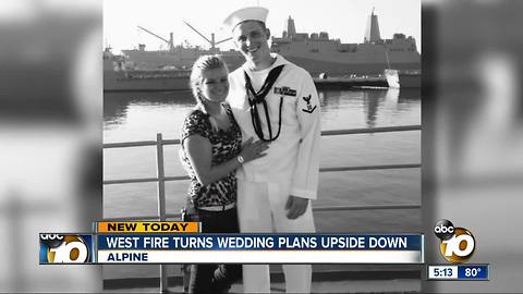 West Fire disrupts wedding plans