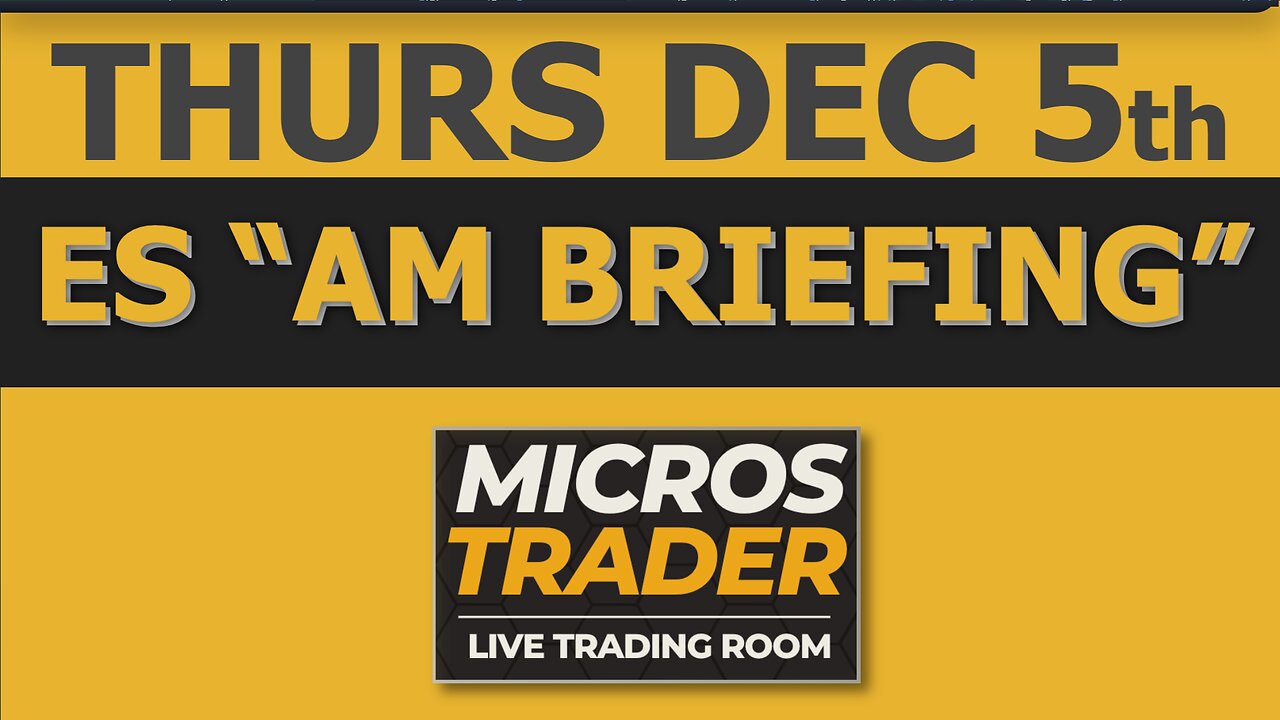 ES MES Key Levels. Where Are We At? Chart Analysis. Micros Trading System. Thursday "AM Briefing"