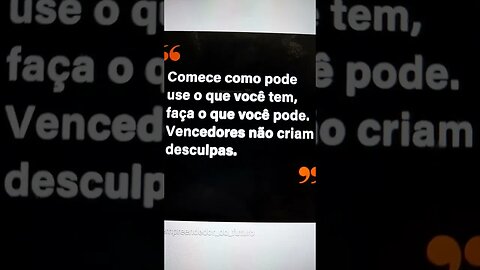 Vencedores não criam desculpas