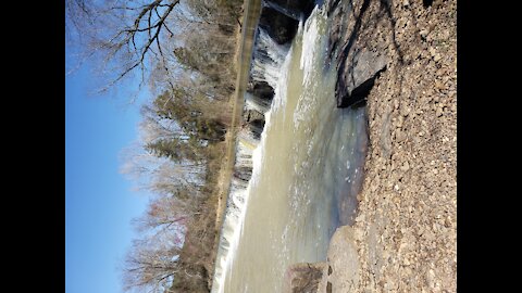 Natural dam falls