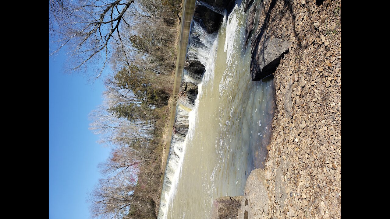 Natural dam falls
