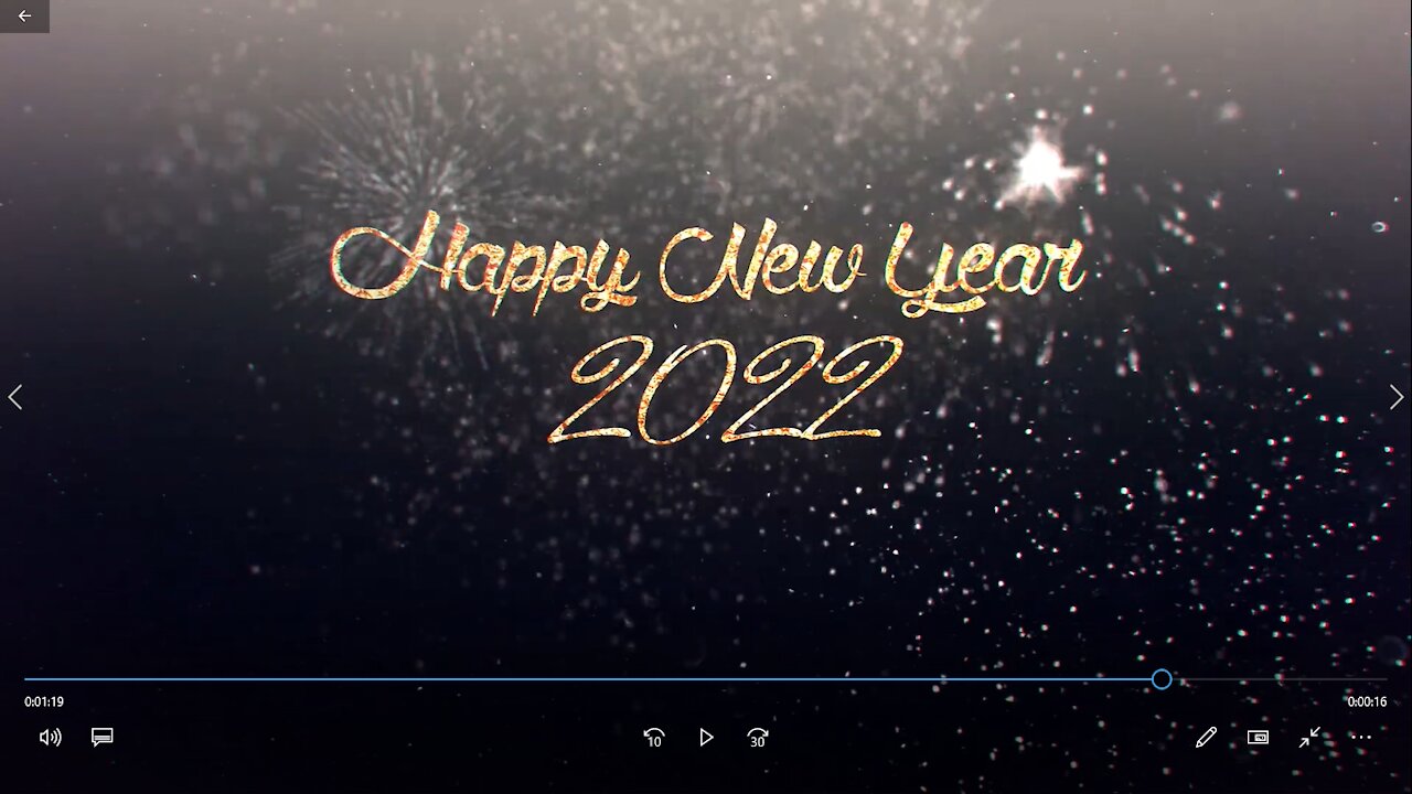 Happy New Year 2022 - 1 Minute Countdown with FIREWORKS - 03