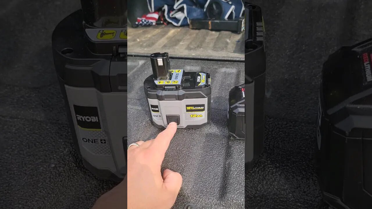 New Ryobi 12AH Battery size compared to Milwaukee M18 #ryobi #shorts