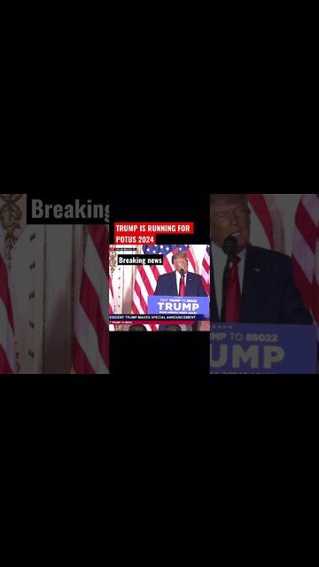 TRUMP IS RUNNING FOR POTUS 2024 #breakingnews