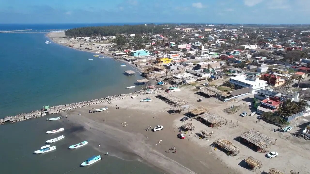 Aerial of Anton Lizardo! Veracruz, Mexico.