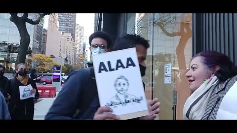 The NYC Urgent Action for the Freedom of Alaa at Egyptian Consulate 11/9/22 hosted by @WOLPalestine