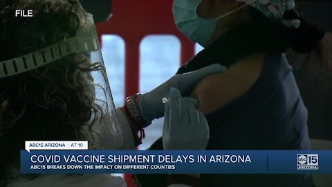 COVID vaccine shipment delays in Arizona