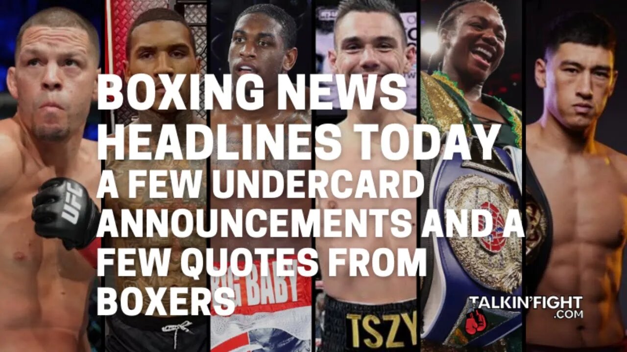 A few undercard announcements and a few quotes from boxers | Talkin' Fight