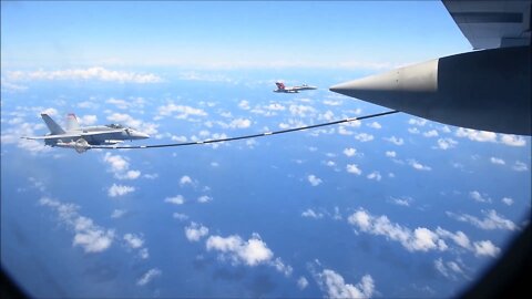 Marine Aerial Refuelers Refuel Marine F/A-18's