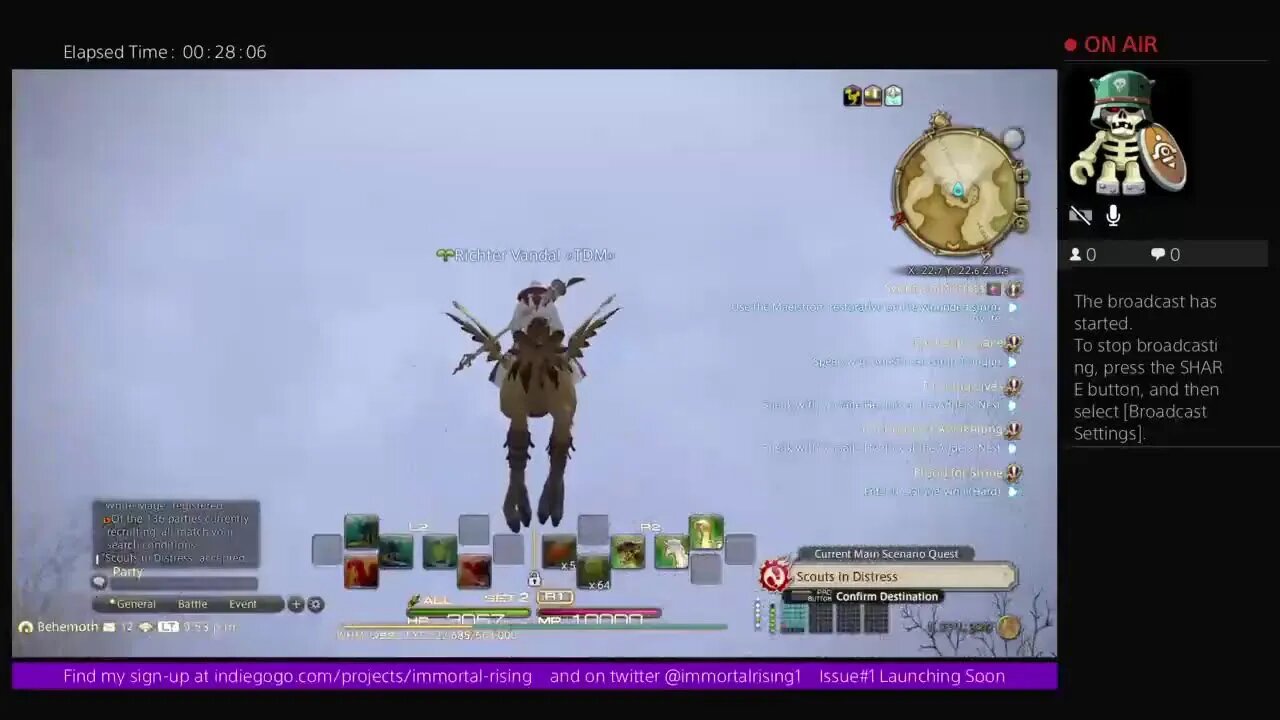 Immortal Rising FFXIV LiveStream Running Main Quest LvL 50+