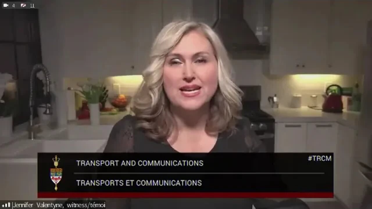 Television Host Jennifer Valentyne Blasts Bill C-11 at Parliamentary Committee