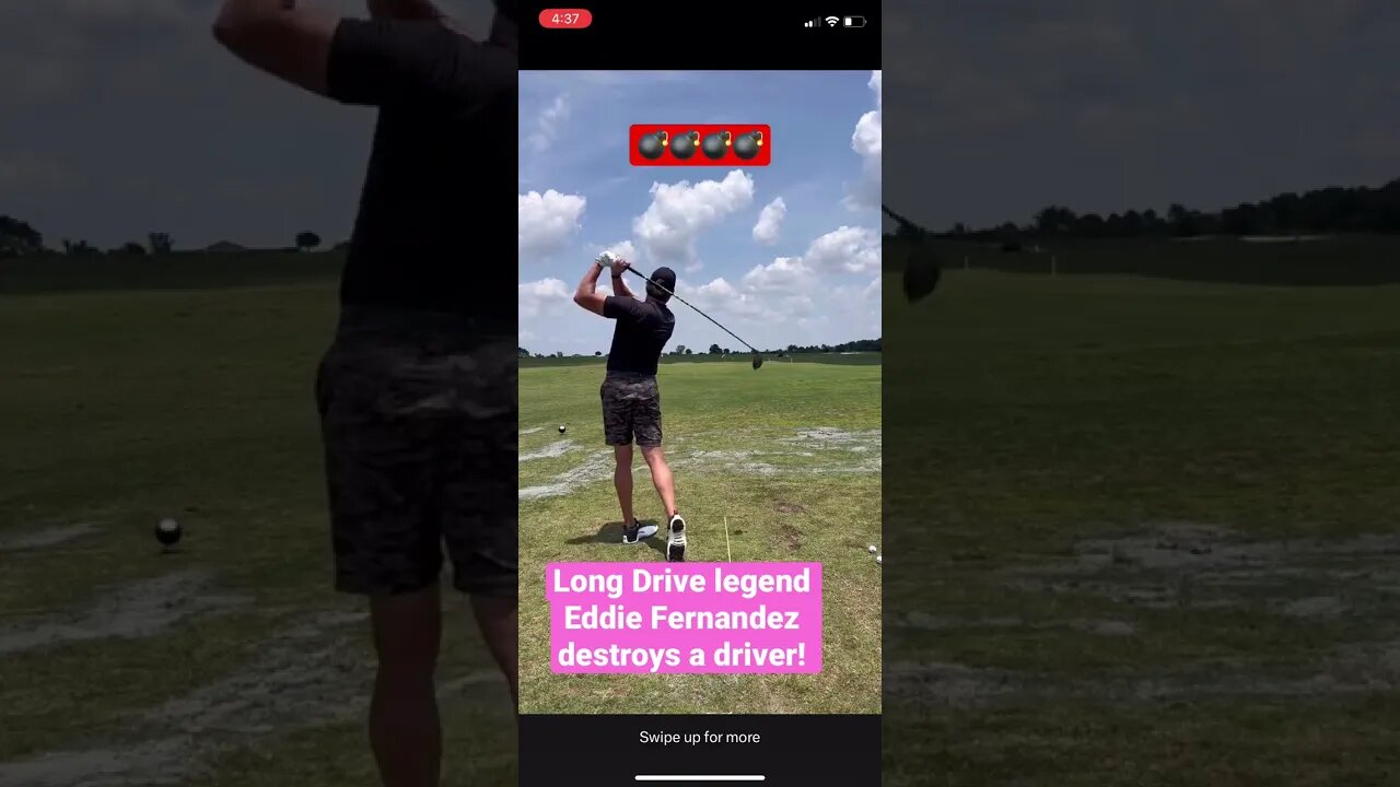 Long drive legend Eddie Fernandez destroys a driver! #eddiefernandez #longdrive #golf