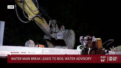Precautionary boil water notice issued after water main break in Hillsborough County