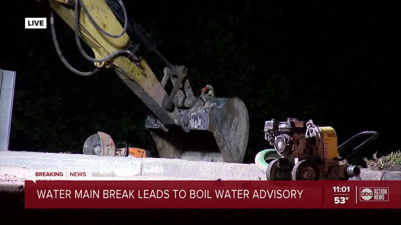 Precautionary boil water notice issued after water main break in Hillsborough County