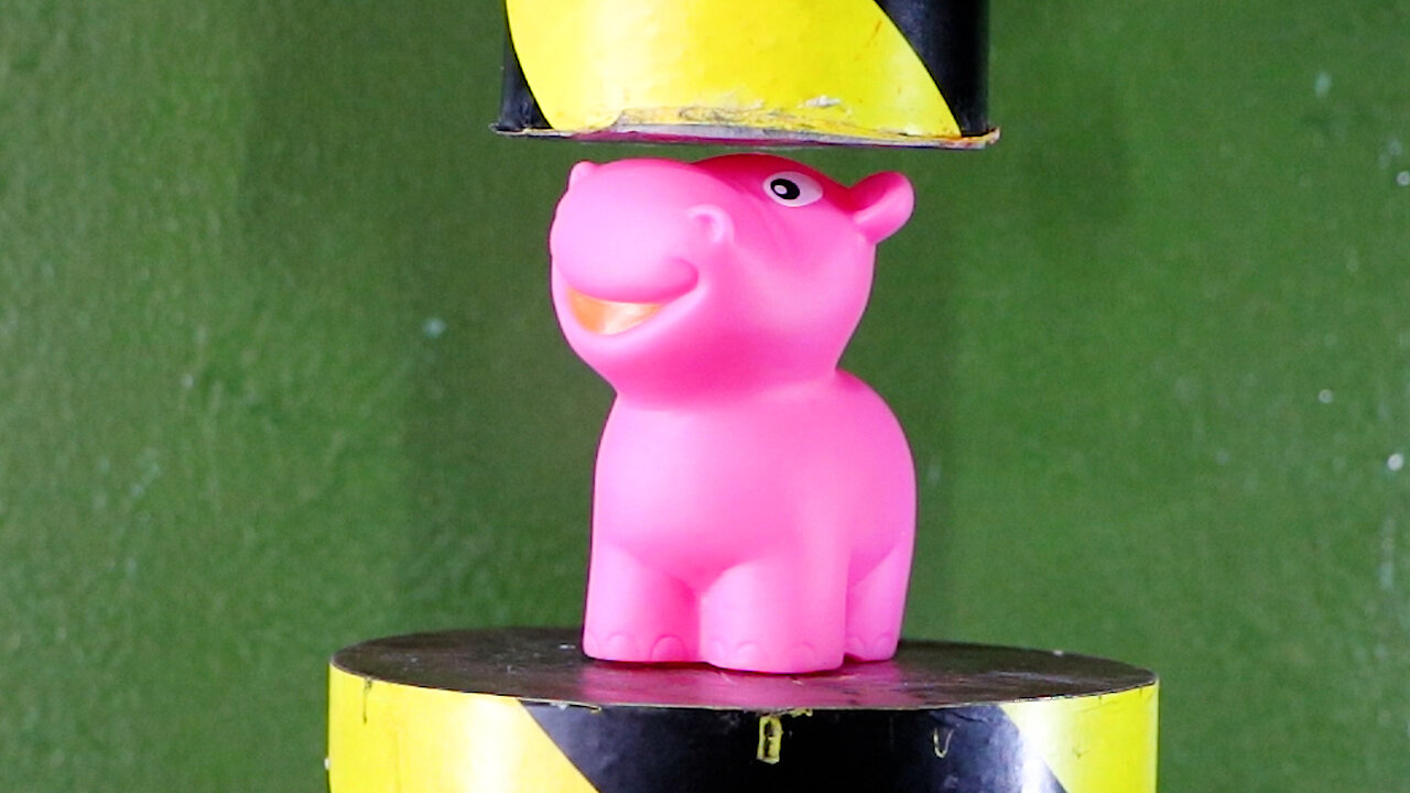 Pink Hippo Vs Hydraulic Press