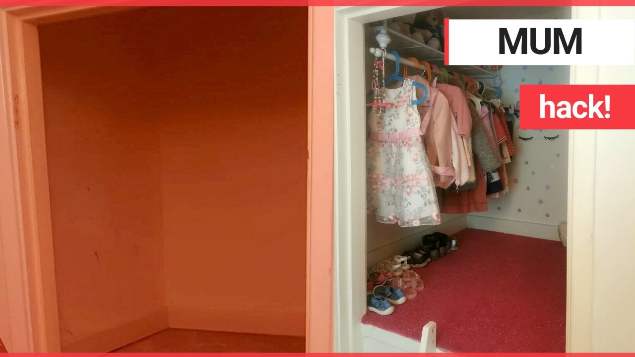 Mum turns airing cupboard into walk-in wardrobe for her daughter