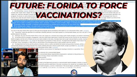 Florida Laws Currently Allow Government To FORCE VACCINATE People In Future 'Health Crisis'