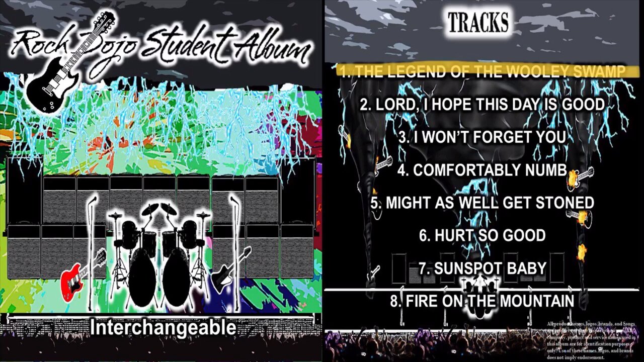 Rock Dojo Student Album #33 “Interchangeable”: The Legend of the Wooley swamp (Charlie Daniels Cover) Track 1