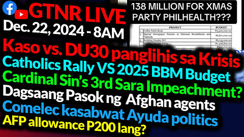 Catholic Rally VS 2025 BBM Budget | Kaso VS Duterte Panglihis sa Issue | GTNR Ka Mentong and Ka Ado