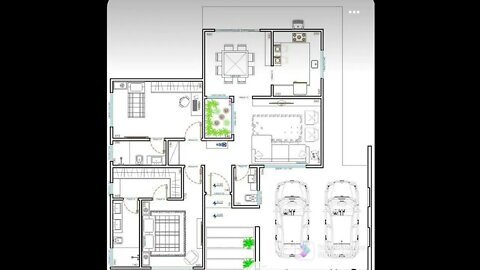 planta baixa casa com suite e closets