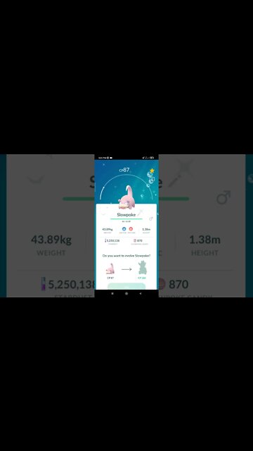 Pokémon GO-Evolving Shiny Slowpoke