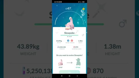 Pokémon GO-Evolving Shiny Slowpoke
