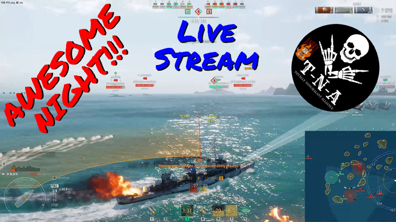 Awesome Night in Clan Battles World of Warships 06/15/2023