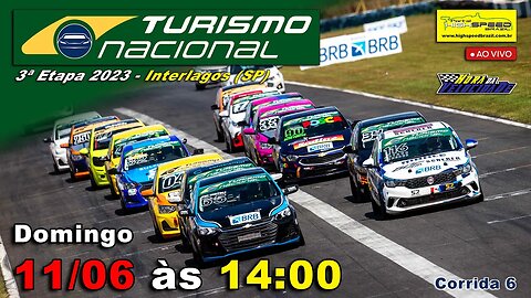 TURISMO NACIONAL | Corrida 6 | 3ª Etapa 2023 - Interlagos (SP) | Ao Vivo
