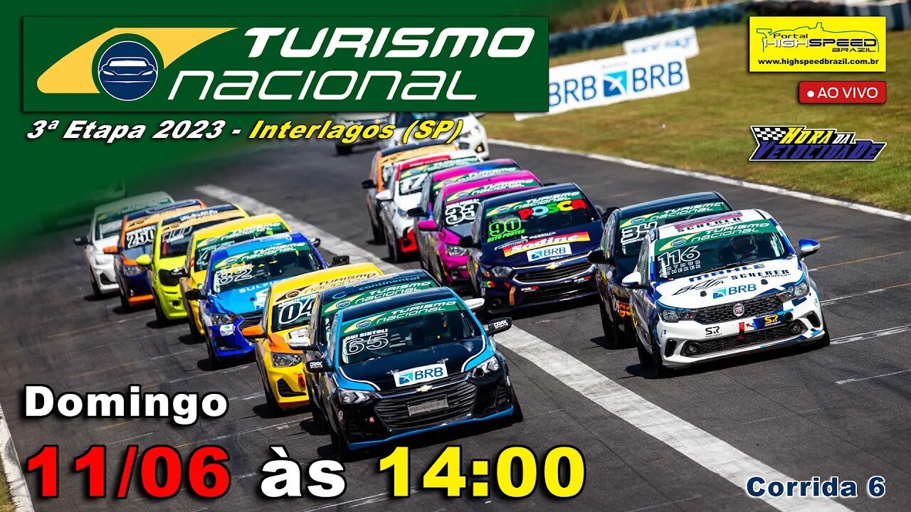 TURISMO NACIONAL | Corrida 6 | 3ª Etapa 2023 - Interlagos (SP) | Ao Vivo
