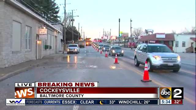 Water main break shuts down MD 45, area roads during afternoon rush hour