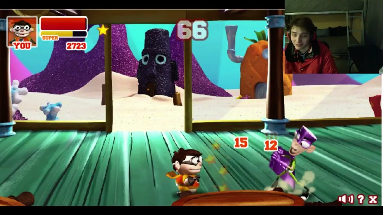 Fanboy VS Chum Chum The Sidekick In A Nickelodeon Super Brawl 2 Battle With Live Commentary