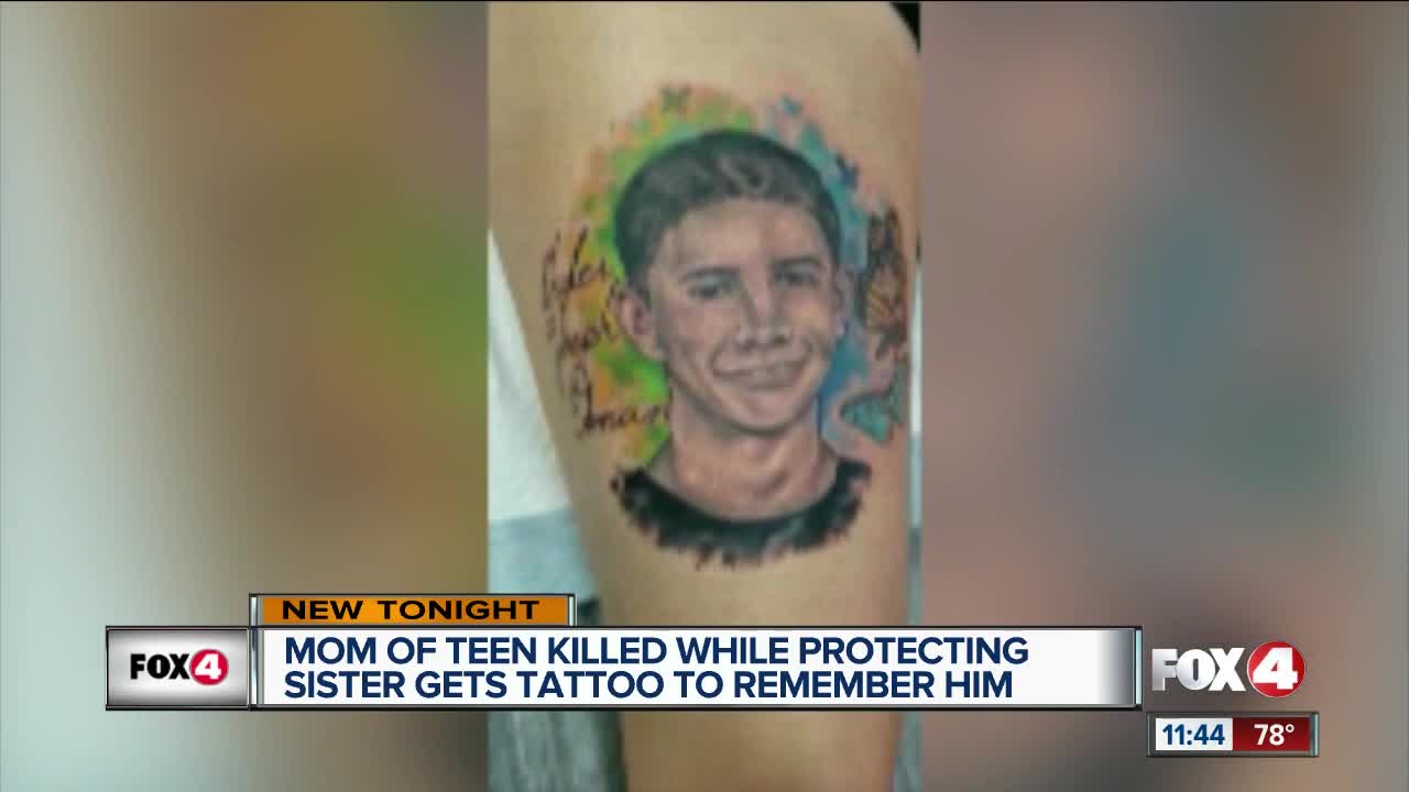 Khyler Edman's mom gets tattoo of son's portrait
