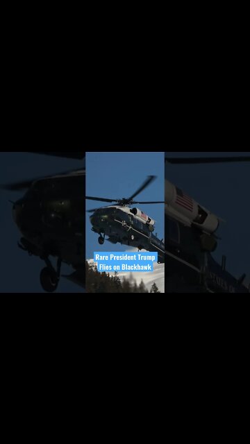 Rare Video President Trump Flies Aboard A BlackHawk Helicopter #shorts #presidenttrump #marineone