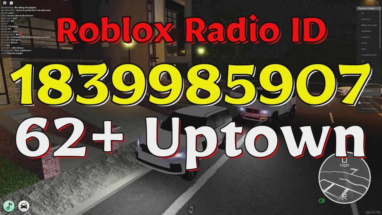 Uptown Roblox Radio Codes/IDs