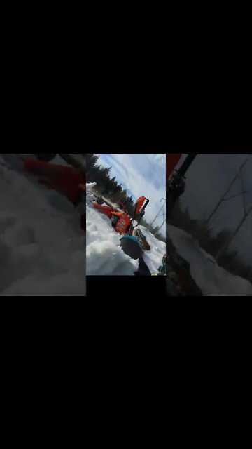 Crashing in the snow 😬❄️ #crash #dirtbike #wipeout #motocross #funny