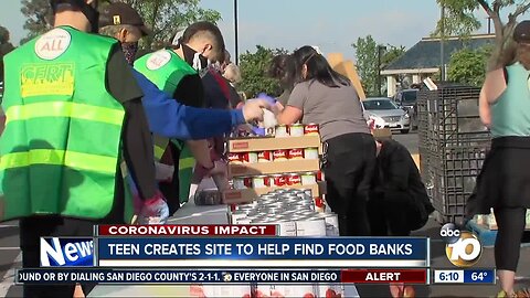 San Marcos teen creates website to locate food banks around San Diego County