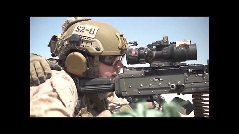 Recon Marines Conduct a Live-Fire Machine Gun Range in Kuwait