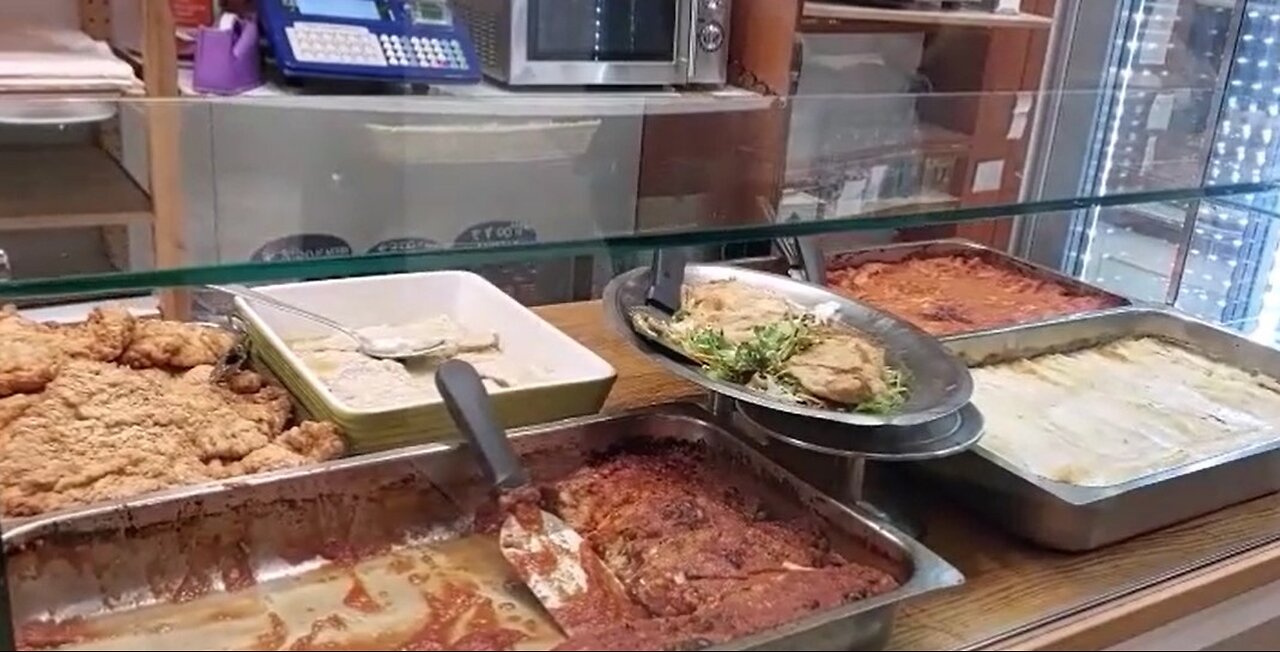 Food Shopping at a Bread Store, Pastry Shop and Rosticceria in Lecce, Italy