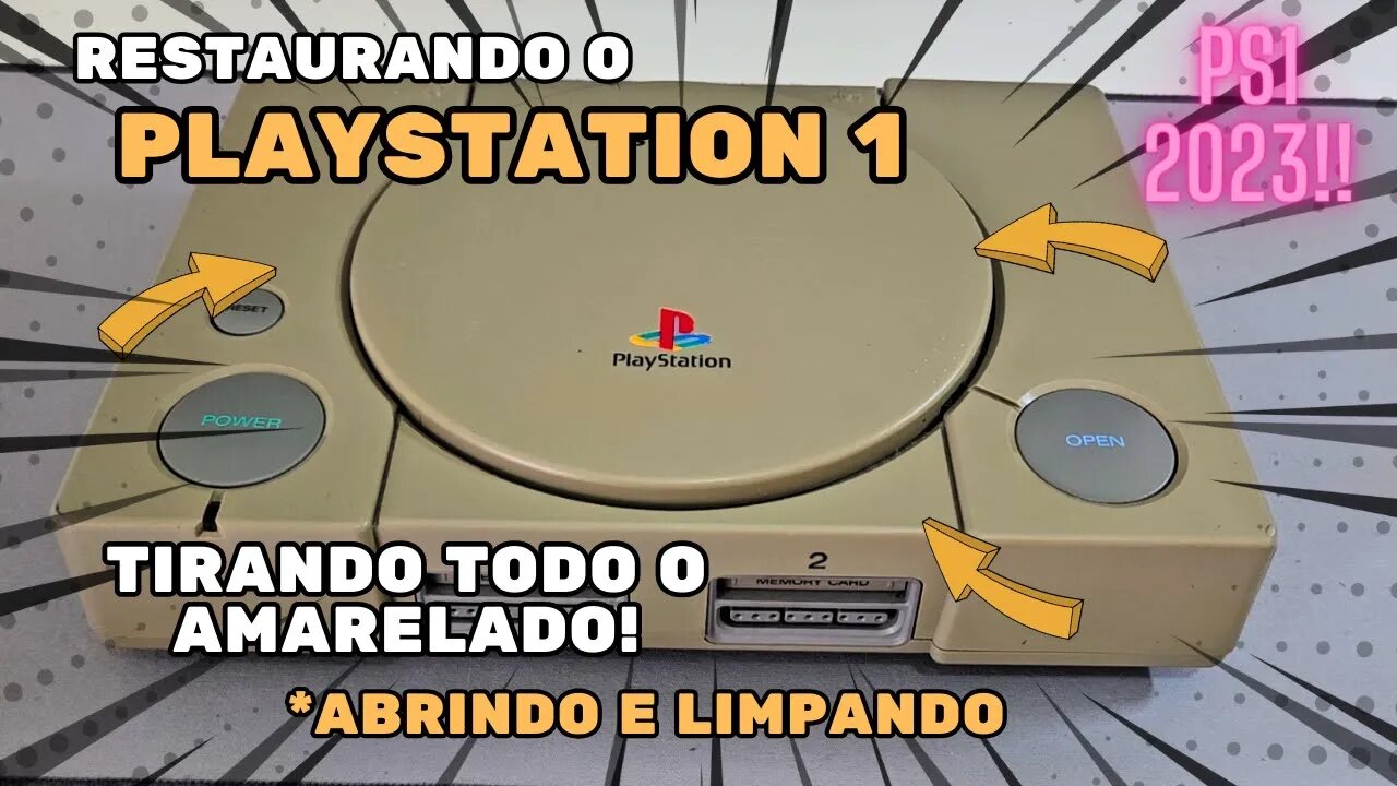 Restauração Épica do PlayStation: Removendo o Amarelado e Deixando como NOVO