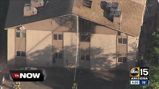 Man in custody, 18 displaced after fire at Phoenix apartment complex