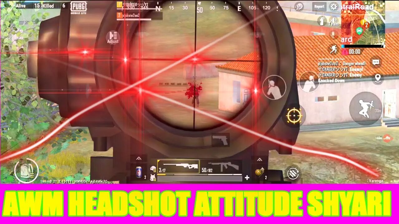 AWM HEADSHOT | LITE AWM HEADSHOT ATTITUDE SHYARI | AWM HEADSHOT PUBG LITE