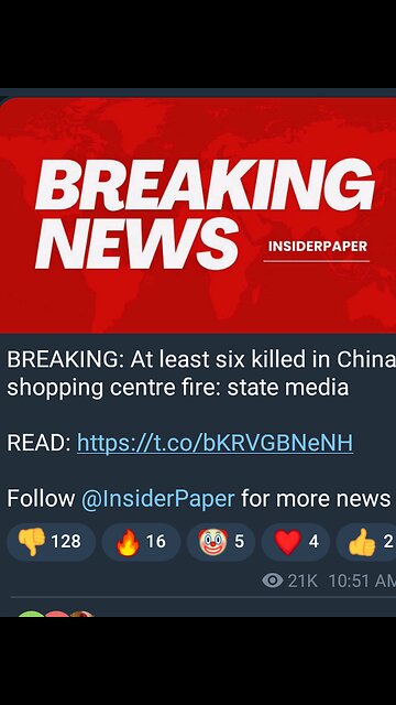 News Shorts: A Shopping Center Fire in Zigong