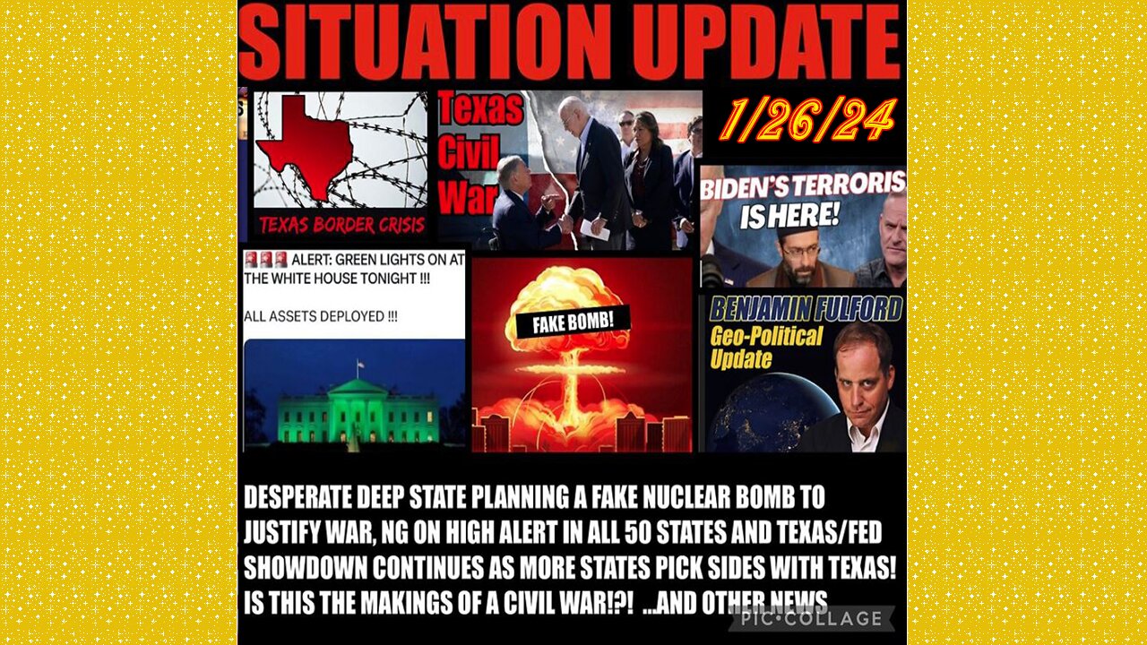 SITUATION UPDATE 1/26/24- Covid-19/Jabs/Plan-Demics,Global Financial Crises,Dumbs & Tunnel Cleanouts