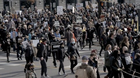 Hundreds March In Minneapolis Ahead Of The Trial Of Derek Chauvin