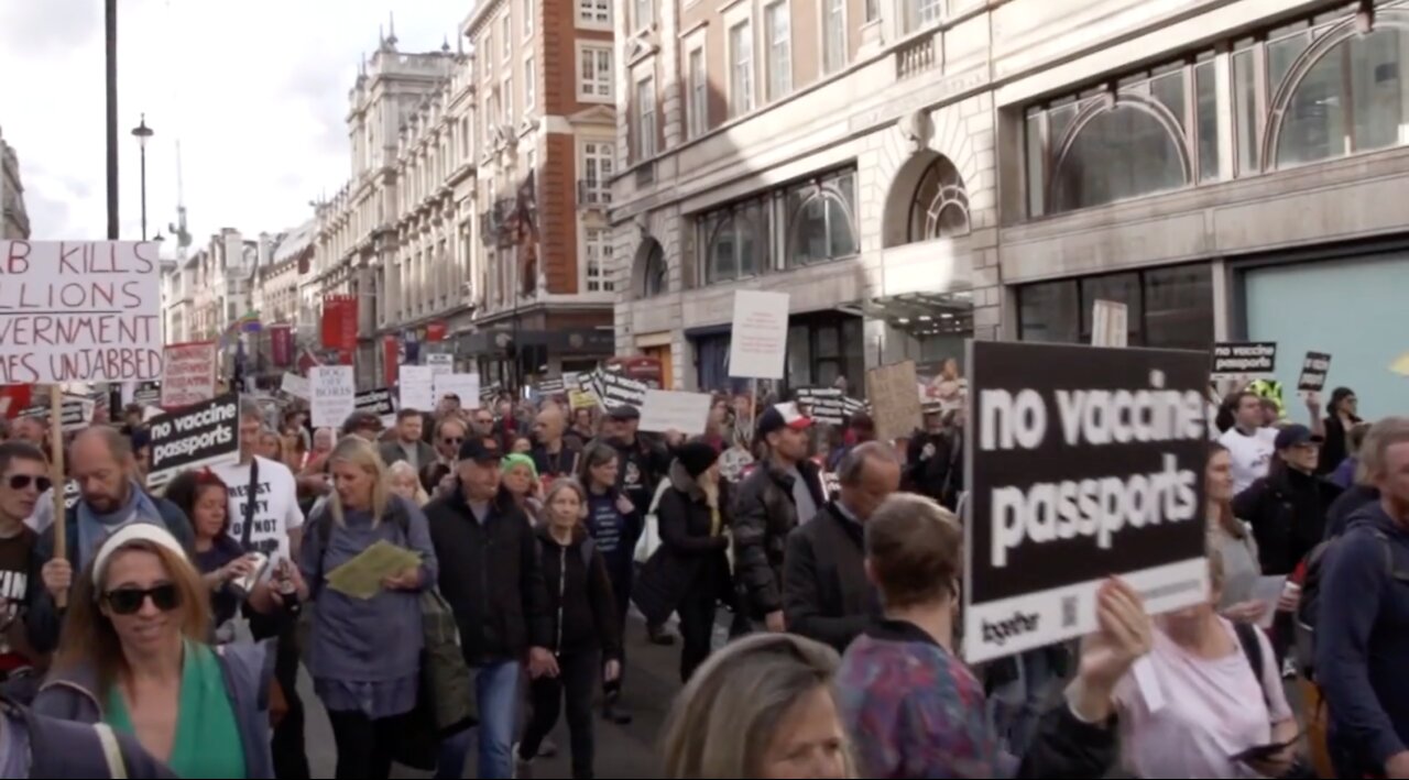 Thousands March Against Vaccine Passports