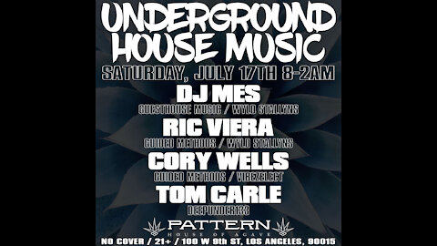 DJ Mes, Ric Viera, Cory Wells, Tom Carle - Pattern Bar - LIVE House Music - 07/17/2021